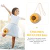 Homoyoyo Fashionable Boys and Girls Straw Purse Woven Straw Bag for Toddler Girls Crossbody Purse for Toddler Girls, Beige, 14X14X6CM view 3