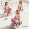 4 in 1 Rocking Horse for Toddlers 1.5-3 Years Old, Balance Bike Ride On Toys with Push Handle, Baby Rocking Toy Backrest and Balance Board for Baby Girl and Boy Fun Birthday Gift (Upgraded Pink) view 2