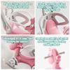 4 in 1 Rocking Horse for Toddlers 1.5-3 Years Old, Balance Bike Ride On Toys with Push Handle, Baby Rocking Toy Backrest and Balance Board for Baby Girl and Boy Fun Birthday Gift (Upgraded Pink) view 3