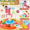 Crelloci BBQ Pizza Color Dough Kitchen Creations Set, Barbecue Burger Maker, Art Crafts Food Modeling Play Toys, Molds Tools Accessories Kit for Kids Toddlers Boys Girls Ages 3+ (24 Colors Dough) view 3