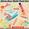 Crelloci BBQ Pizza Color Dough Kitchen Creations Set, Barbecue Burger Maker, Art Crafts Food Modeling Play Toys, Molds Tools Accessories Kit for Kids Toddlers Boys Girls Ages 3+ (24 Colors Dough) view 4