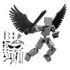 CCHZYSKO Mini Hip Hop T 13 Action with Wings Rich Accessory Package Model Full Body Mobile Robot Desktop Decoration Light Gray view 1