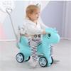 4 in 1 Rocking Horse for Toddlers 1.5-3 Years Old, Balance Bike Ride On Toys with Push Handle, Baby Rocking Toy Backrest and Balance Board for Baby Girl and Boy Fun Birthday Gift (Blue) view 4