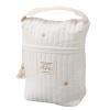 TYTOGE Cute Quilting Embroidered Pattern Diapers Bag Cotton Baby Stroller Zipper Bag for Bottle Wipes Pacifier (Stars) view 1