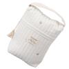 TYTOGE Cute Quilting Embroidered Pattern Diapers Bag Cotton Baby Stroller Zipper Bag for Bottle Wipes Pacifier (Stars) view 2