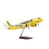 Diecast Aircraft Model for A320 NEO Spirit Airlines Aircraft Model 47CM Scale Model Airplanes W Light and Wheel Landing Gear Collecitble 1 80 for Aviation Enthusiasts(No loght) view 1