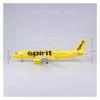 Diecast Aircraft Model for A320 NEO Spirit Airlines Aircraft Model 47CM Scale Model Airplanes W Light and Wheel Landing Gear Collecitble 1 80 for Aviation Enthusiasts(No loght) view 4