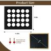 Poker Chip Display Frame for 20 Chips, 11.8"x9.8" with EVA Foam Lining & Black Flocked Fabric, Wall Mount or Tabletop Display view 2