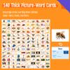 140 Noun Picture-Word Cards, Picture Flashcards Language Builder Visual Aid Speech Development Tool for Autism, ESL Teaching Materials for Adults, Non-Verbal Children Vocabulary Builder for Toddlers view 2