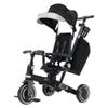 Aneco 9-in-1 Multi-functional Baby Tricycle for Toddlers 10 Months-3 Years with Removable Canopy Rotatable Seat Safety Harness Wheel Brake Adjustable Push Handle Storage Bag Cup Holder, Black and Gray view 1