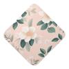 Burbuja White Flower in Pink Baby Bath Towel - Soft Absorbent Muslin Cotton Hooded Towel for Newborn Infant Toddler, 35x35 in view 1