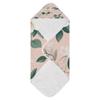 Burbuja White Flower in Pink Baby Bath Towel - Soft Absorbent Muslin Cotton Hooded Towel for Newborn Infant Toddler, 35x35 in view 2
