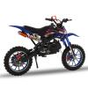 YOXIER 49cc 2-Stroke Kids Dirt Bike,Dirt Bike for Kids 8-14, Off Road Mini Bike, Off-Road Motorcycle Gas Pocket Pit Trail Bike Pocket Motorbike with Front Rear Disc Brakes Racing Max Speed 40KM/H Blu view 1