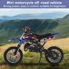 YOXIER 49cc 2-Stroke Kids Dirt Bike,Dirt Bike for Kids 8-14, Off Road Mini Bike, Off-Road Motorcycle Gas Pocket Pit Trail Bike Pocket Motorbike with Front Rear Disc Brakes Racing Max Speed 40KM/H Blu view 3