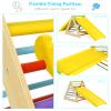 GLACER 6 in 1 Toddler Triangle Set, Montessori Triangle Climber with 2 Climbing Rock Ramp, Cube & Triangle, Wooden Indoor Toddler Climbing Toys for Gym, Playground and Daycare view 3