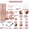 12th Birthday Decorations For Girls, 12 Year Olds Happy Birthday Banners Party Decor Balloon Foil Fringe Curtains Heart Star Confetti Balloons, 12th Rose Gold Party Supplies for Girls Women Her view 2