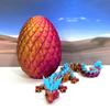 3D Printed Dragon, Glow in The Dark Crystal Dragon with Egg, Red Purple Gold Crystal Dragon, Home Office Decor Executive Desk Toys, Fidget ADHD Toy for Autism/ADHD - GD001-RPG view 1