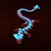 3D Printed Dragon, Glow in The Dark Crystal Dragon with Egg, Red Purple Gold Crystal Dragon, Home Office Decor Executive Desk Toys, Fidget ADHD Toy for Autism/ADHD - GD001-RPG view 2