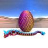 3D Printed Dragon, Glow in The Dark Crystal Dragon with Egg, Red Purple Gold Crystal Dragon, Home Office Decor Executive Desk Toys, Fidget ADHD Toy for Autism/ADHD - GD001-RPG view 3