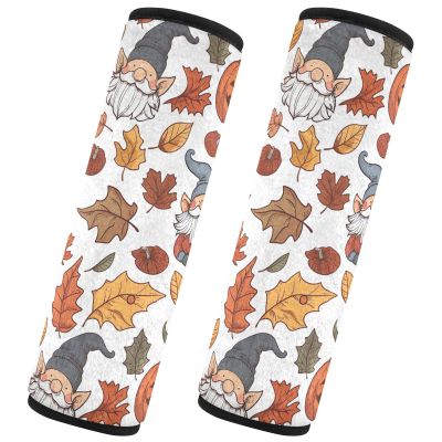 2Pcs Seat Belt Covers Cute Cartoon Autumn Gnomes Safety Belt Cushion Soft Seat Belt Shoulder Pad for Adults and Children