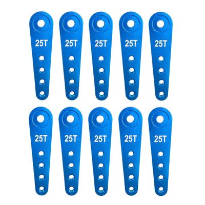 37mm 23T 24T 25T Metal Servo Arm Extension Servo Horn for 1/10 RC Crawler Car Boat for HSP Wltoys Axial SCX10 Parts(25T Blue 10pcs)