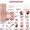 13th Birthday Decorations For Girls, 13 Year Olds Happy Birthday Banners Party Decor Balloon Foil Fringe Curtains Heart Star Confetti Balloons, 13th Rose Gold Party Supplies for Girls Women Her view 2