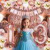 13th Birthday Decorations For Girls, 13 Year Olds Happy Birthday Banners Party Decor Balloon Foil Fringe Curtains Heart Star Confetti Balloons, 13th Rose Gold Party Supplies for Girls Women Her view 3