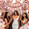 42nd Birthday Decorations For Women, 42 Year Olds Happy Birthday Banners Party Decor Balloon Foil Fringe Curtains Heart Star Confetti Balloons, 42nd Rose Gold Party Supplies for Girls Women Her view 3