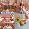42nd Birthday Decorations For Women, 42 Year Olds Happy Birthday Banners Party Decor Balloon Foil Fringe Curtains Heart Star Confetti Balloons, 42nd Rose Gold Party Supplies for Girls Women Her view 4