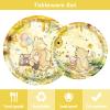 140pcs Classic Bear Baby Shower Decorations Baby Shower Party Tableware with Plates, Napkin, Forks, Cups for Birthday Party Supplies Set Serves 20 Guests view 3