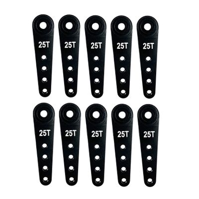 37mm 23T 24T 25T Metal Servo Arm Extension Servo Horn for 1/10 RC Crawler Car Boat for HSP Wltoys Axial SCX10 Parts(25T Black 10pcs)