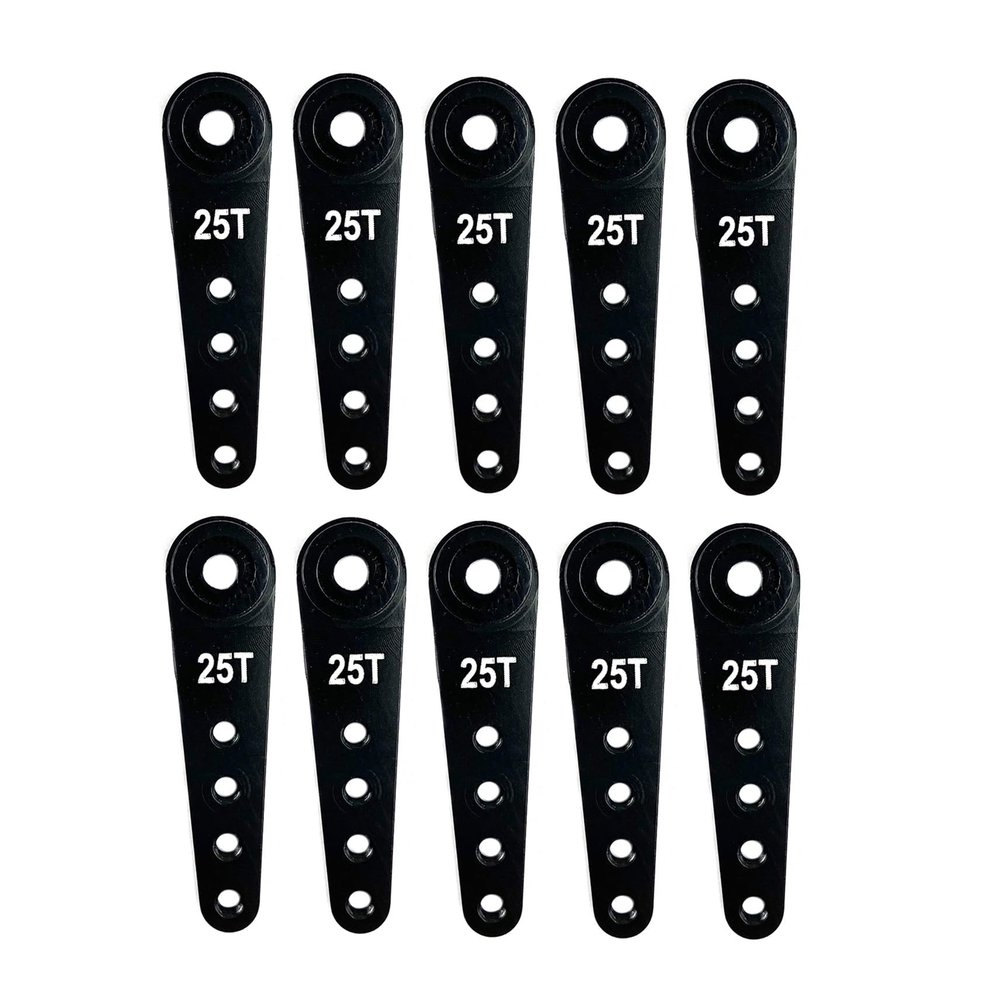37mm 23T 24T 25T Metal Servo Arm Extension Servo Horn for 1/10 RC Crawler Car Boat for HSP Wltoys Axial SCX10 Parts(25T Black 10pcs)