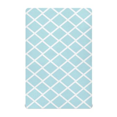 Crib Sheet Breathable Soft Crib Mattress Sheet for Baby Toddler Boys Girls Fitted Crib Sheet Fit Standard Crib Mattress 52 x 28 Inch Blue Grid Lines
