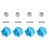 4Pcs Metal 12MM Wheel Hex Adapter for Tamiya TT01 TT-01 TT02 XV01 TB-04 WT-01N 1/10 RC Car Upgrade Parts view 1