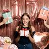 17th Birthday Decorations For Girls, 17 Year Olds Happy Birthday Banners Party Decor Balloon Foil Fringe Curtains Heart Star Confetti Balloons, 17th Rose Gold Party Supplies for Girls Women Her view 3
