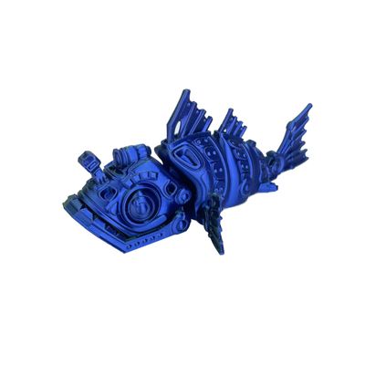 3D Printed Articulated Piranha Toy Fun Movable Design for Desk Decor Fidget & Decompression Cute Fish Model for Adults with Autism & ADHD Premium Quality (Blue&Green)