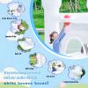 HAPYBOUCY White Bounce House, Bounce House for Kids 3-6 with Double Slides, Bouncy House with Ball Pit Blower Included, Bouncy Castle IndoorOutdoor, 10.5ft L x 9.3ft W x 7.3ft H, Nice Choice for Party view 2