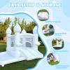 HAPYBOUCY White Bounce House, Bounce House for Kids 3-6 with Double Slides, Bouncy House with Ball Pit Blower Included, Bouncy Castle IndoorOutdoor, 10.5ft L x 9.3ft W x 7.3ft H, Nice Choice for Party view 3