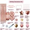 18th Birthday Decorations For Girls, 18 Year Olds Happy Birthday Banners Party Decor Balloon Foil Fringe Curtains Heart Star Confetti Balloons, 18th Rose Gold Party Supplies for Girls Women Her view 2