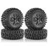 120mm 1.9 inch RC Crawler Rubber Tires Beadlock Wheel Stabbing Blade Set Hex 12mm for Most 1/10 Crawler Cars Such as TRX-4 D90 D110 TF2 Tamiya CC01 AXI03007 Axial 90047 SCX10 III%t057 (Black) view 1
