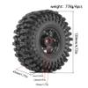 120mm 1.9 inch RC Crawler Rubber Tires Beadlock Wheel Stabbing Blade Set Hex 12mm for Most 1/10 Crawler Cars Such as TRX-4 D90 D110 TF2 Tamiya CC01 AXI03007 Axial 90047 SCX10 III%t057 (Black) view 2