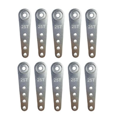 37mm 23T 24T 25T Metal Servo Arm Extension Servo Horn for 1/10 RC Crawler Car Boat for HSP Wltoys Axial SCX10 Parts(25T Silver 10pcs)