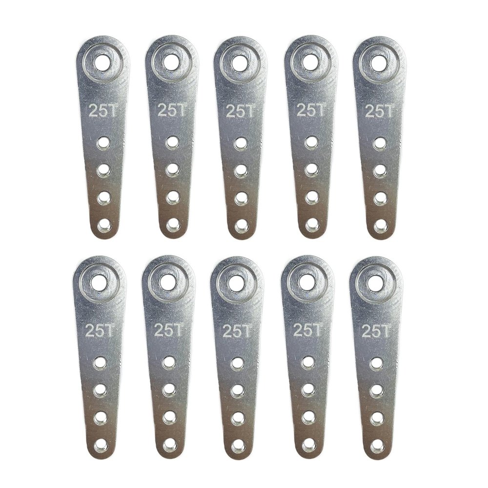 37mm 23T 24T 25T Metal Servo Arm Extension Servo Horn for 1/10 RC Crawler Car Boat for HSP Wltoys Axial SCX10 Parts(25T Silver 10pcs)