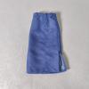 1/6 Scale Female Clothes Long Sleeve Tight Top with Crotch Shoulderless Top Wrap Skirt with Belt Action Figure Accessory Costume Outfit for 12-inches Action Figure Body (Blue Denim Wrap Skirt) view 1