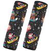 2 Pack Cartoon Santa Claus Black Seat Belt Covers Cute Seatbelt Covers Shoulder Strap Cushion for Boys Girls Adults view 1
