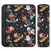 2 Pack Cartoon Santa Claus Black Seat Belt Covers Cute Seatbelt Covers Shoulder Strap Cushion for Boys Girls Adults view 2