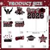 2026 Graduation Cupcake Toppers - 48 Pcs Maroon Graduation Party Supplies Mini Cake Food/Appetizer Picks For Class of 2026 Graduation Decorations view 2