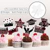 2026 Graduation Cupcake Toppers - 48 Pcs Maroon Graduation Party Supplies Mini Cake Food/Appetizer Picks For Class of 2026 Graduation Decorations view 3