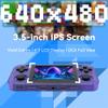 FINGEREVO O30S Handheld Game Console 3.5-in 640 * 480 IPS OCA Screen 3000mAh Linux-opensource RK3326 o30s with Portable Case Transparent Purple view 2