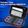 FINGEREVO O30S Handheld Game Console 3.5-in 640 * 480 IPS OCA Screen 3000mAh Linux-opensource RK3326 o30s with Portable Case Transparent Purple view 4